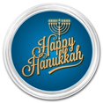 thumbnail image 1 of 1 oz Silver Colorized Round - APMEX (Happy Hanukkah), 1 of 3