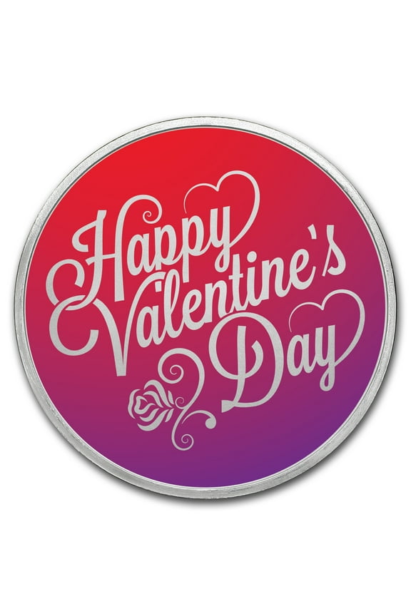 1 oz Silver Colorized Round - APMEX (Happy Valentine's Day)