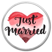 1 oz Silver Colorized Round - APMEX Just Married - Heart