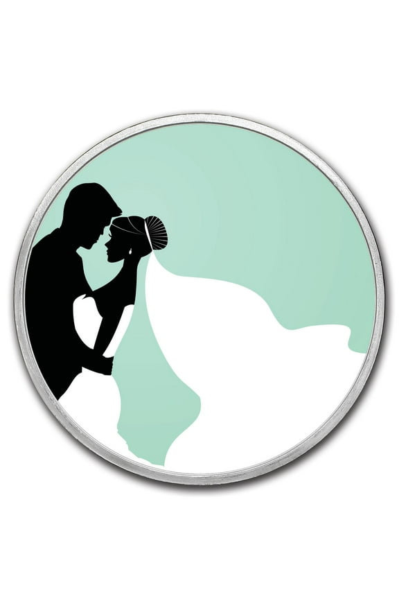 1 oz Silver Colorized Round - APMEX (Kiss The Bride)