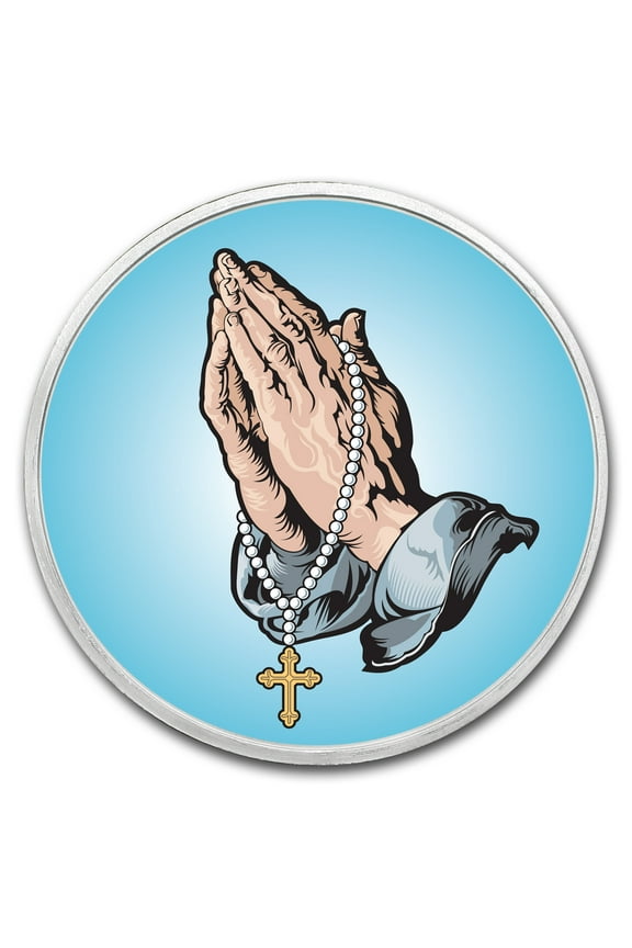 1 oz Silver Colorized Round - APMEX (Praying Hands)