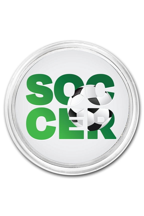 1 oz Silver Colorized Round - APMEX (Soccer, Silhouette)