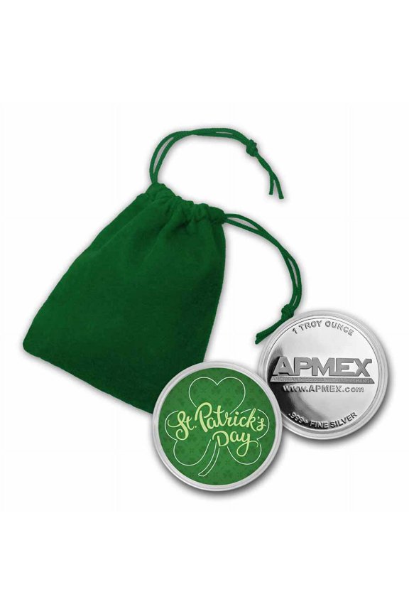 1 oz Silver Colorized Round - APMEX (St. Patrick's Day, Clover)