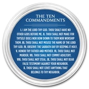 1 oz Silver Colorized Round - APMEX Ten Commandments, Dark Blue