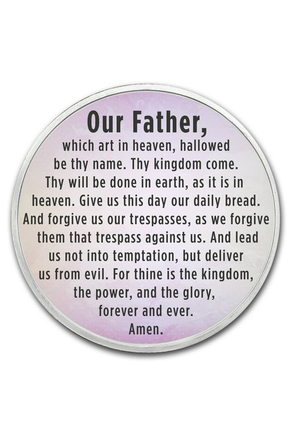 1 oz Silver Colorized Round - APMEX (The Lord's Prayer, Lavender)