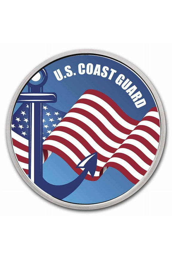1 oz Silver Colorized Round - APMEX (U.S. Coast Guard)