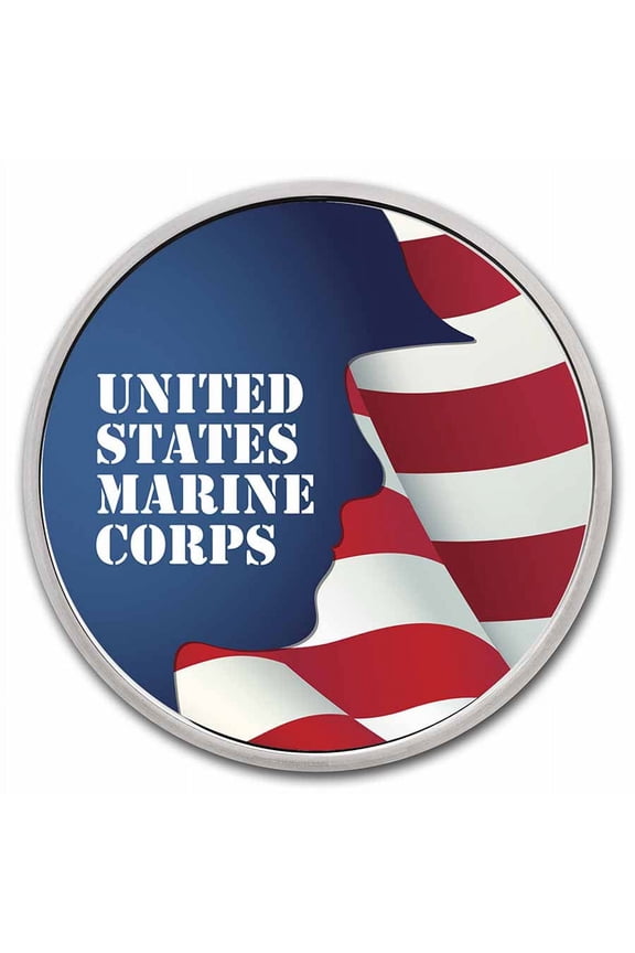 1 oz Silver Colorized Round - APMEX (United States Marine Corps)