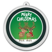 1 oz Silver Colorized Round - Merry Christmas, Reindeer
