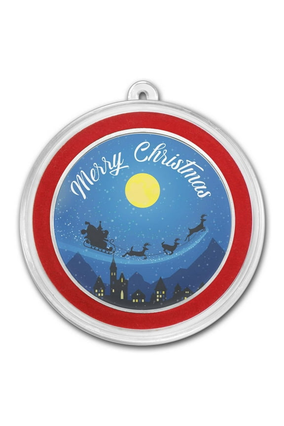 1 oz Silver Colorized Round - Merry Christmas