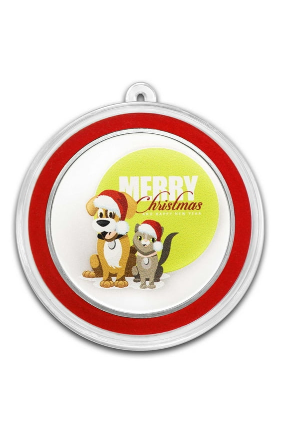 1 oz Silver Colorized Round - Santa Paws, Please Stop Here