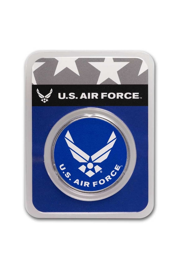 1 oz Silver Colorized Round - U.S. Air Force Wings Logo (In TEP)