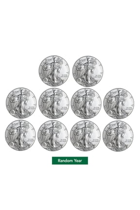 1 oz Silver Eagle Coin BU - Random Year - Lot of 10