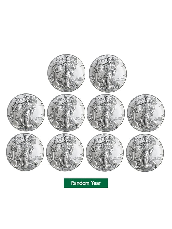 1 oz Silver Eagle Coin BU - Random Year - Lot of 10