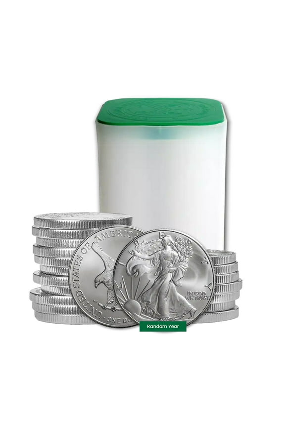 1 oz Silver Eagle Coin BU - Random Year - Tube of 20