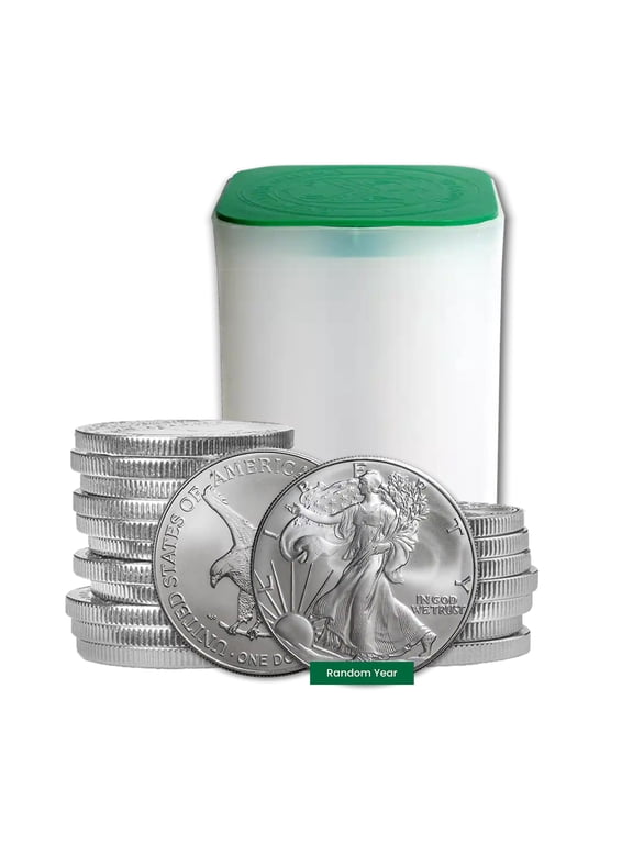 1 oz Silver Eagle Coin BU - Random Year - Tube of 20