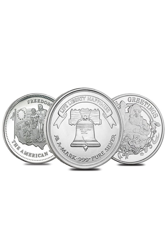1 oz Silver Generic Rounds .999 Fine