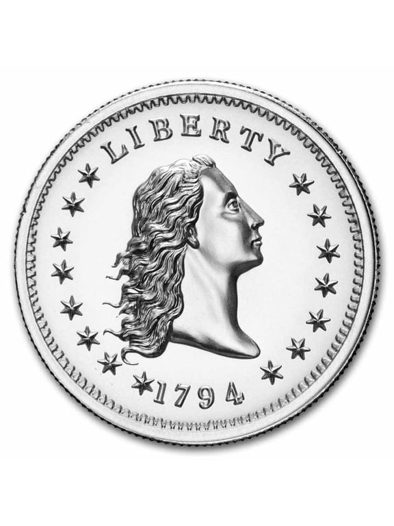 1 oz Silver High Relief Round - 1794 Flowing Hair Dollar