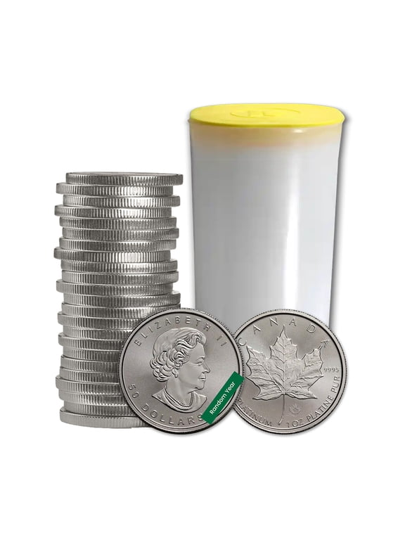 1 oz Silver Maple Leaf Coin - Random Year (Tube of 25)