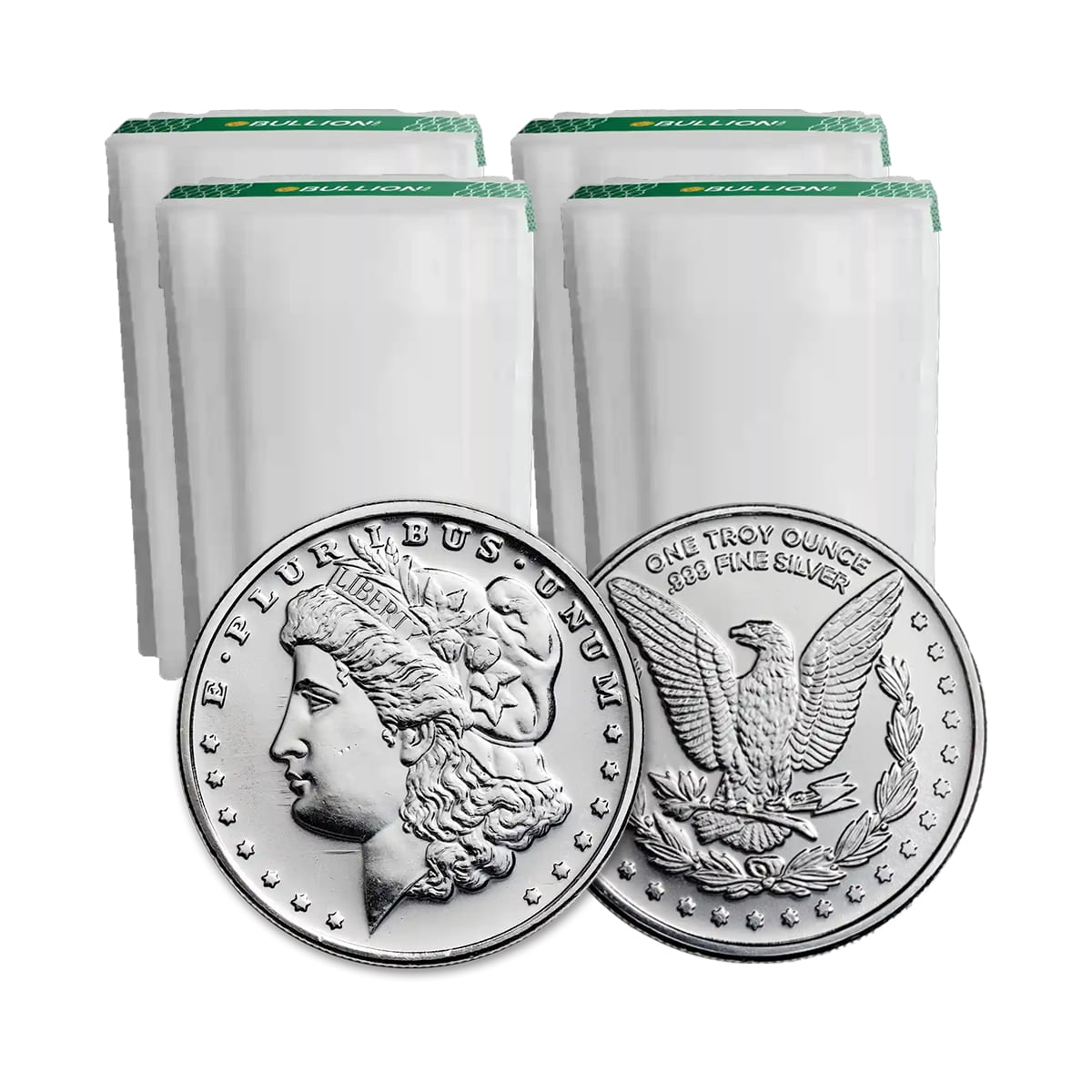 UNBRANDED 1 oz Silver Morgan Dollar Design Round - Lot of 100