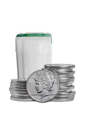 1 oz Silver Peace Dollar Round - Tube of 20 Rounds