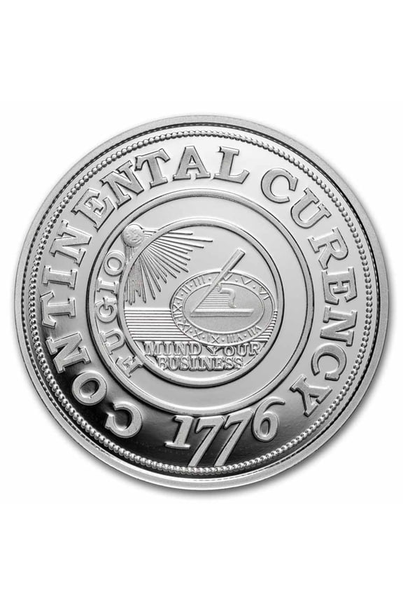 1 oz Silver Proof - 1776 Continental Currency Dollar Coin (w/Box)