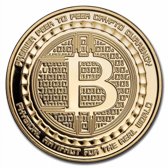 1 oz Silver Proof Gold Gilded Round - Bitcoin | QR Code