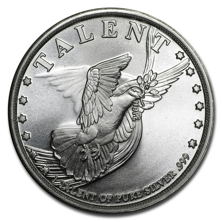 1 oz Silver Round - 1 Talent (Dove) - Walmart.com