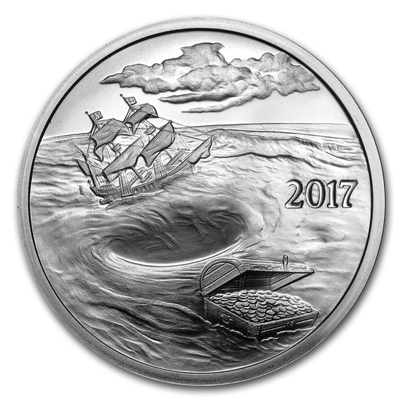 1 oz Silver Round - 2017 Silverbug Island Whirlpool (BU)