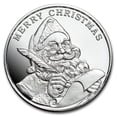 thumbnail image 1 of 1 oz Silver Round - 2022 Merry Christmas Santa, 1 of 2