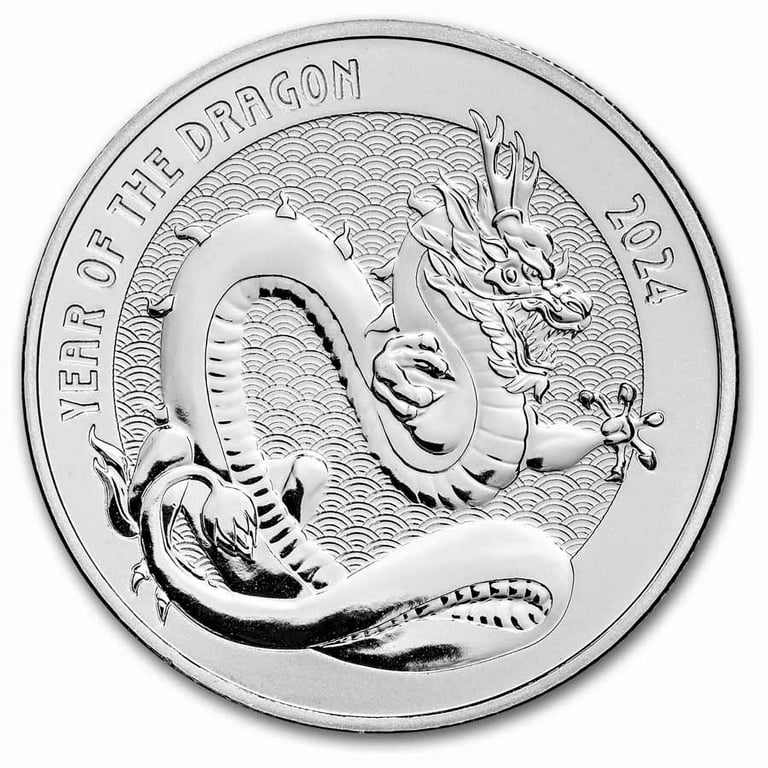 1 oz Silver Round 2024 APMEX Year of the Dragon Series 2