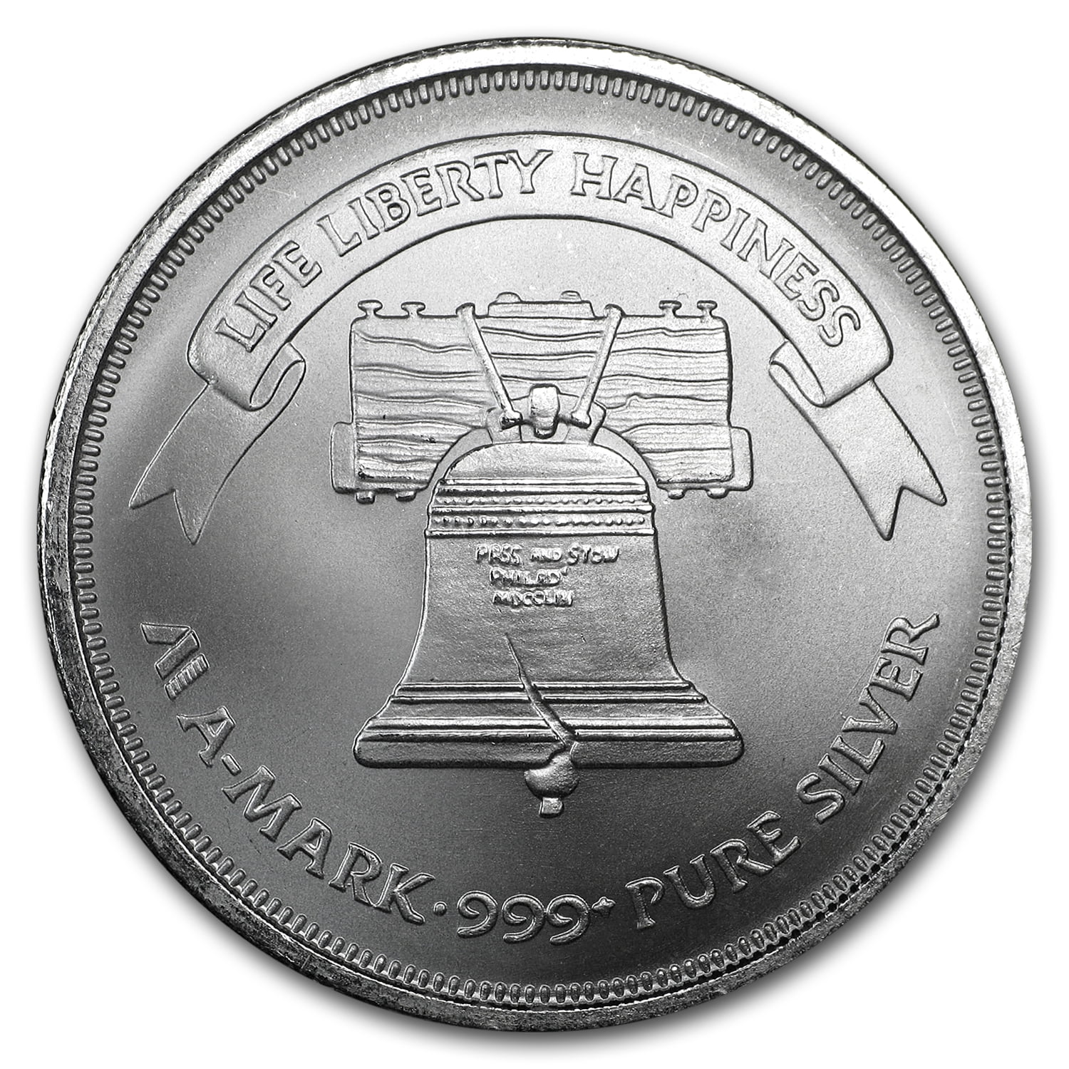 1 oz Silver Round - A-Mark Liberty Bell - Walmart.com
