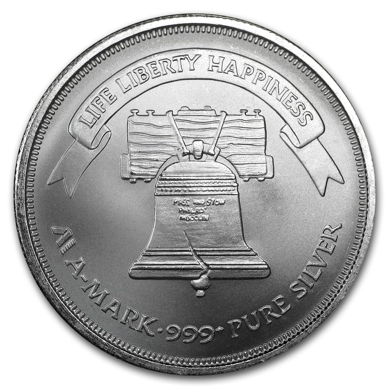 1 oz Silver Round - A-Mark Liberty Bell - Walmart.com