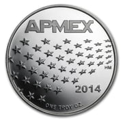 1 oz Silver Round - APMEX 2014 Stars and Stripes