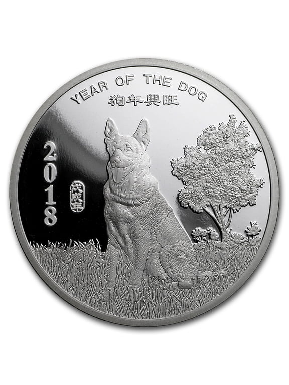 1 oz Silver Round - APMEX (2018 Year of the Dog)