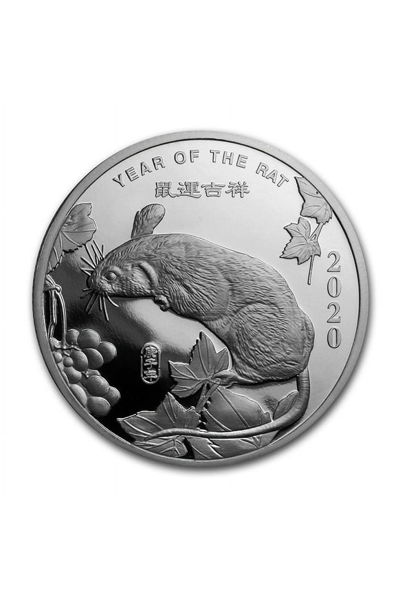 1 oz Silver Round - APMEX (2020 Year of the Rat)