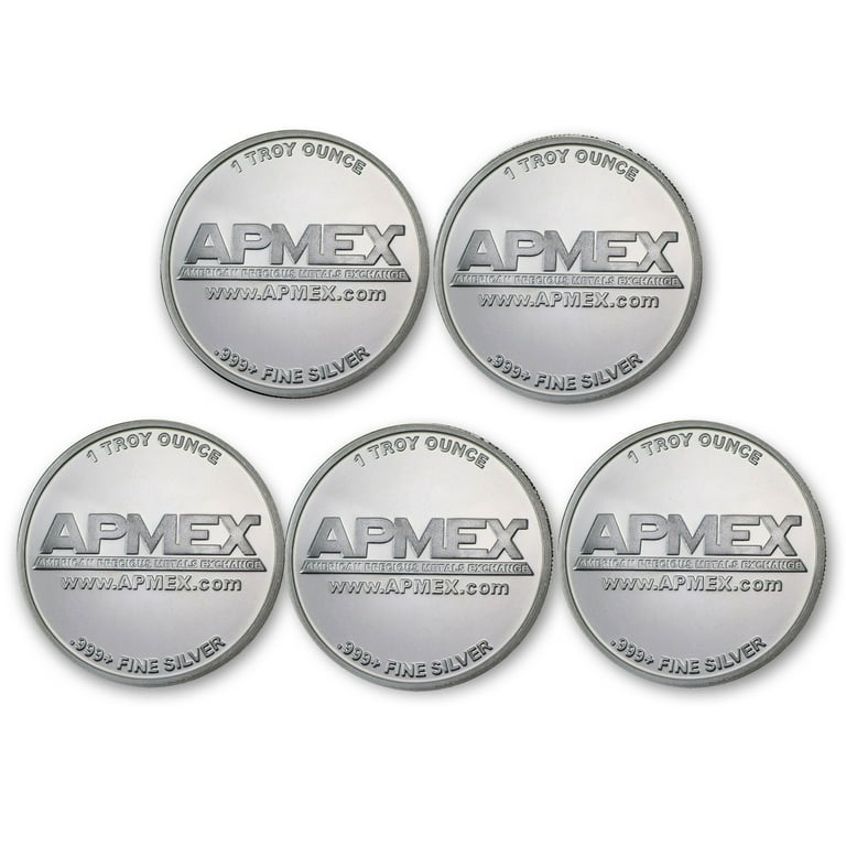 1 oz Silver Bar - APMEX (Lot of 5 Bars) - Walmart