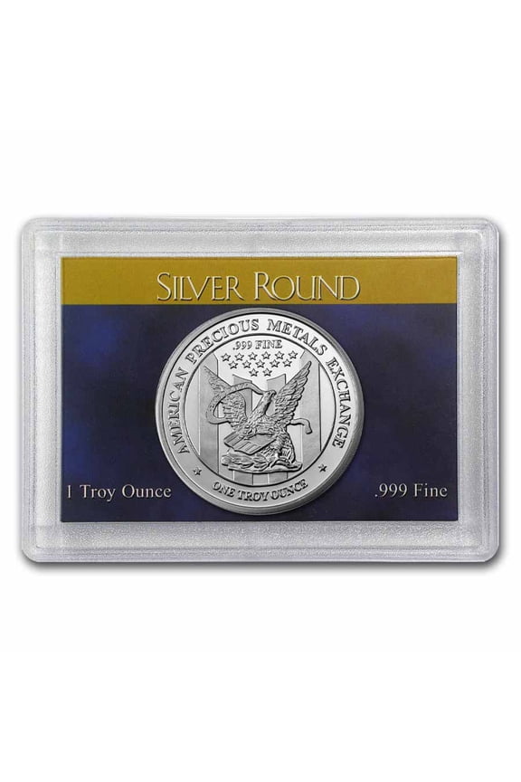 1 oz Silver Round - APMEX w/Harris Holder