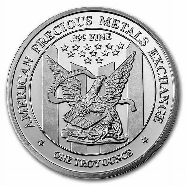 AＰＭＥＸ 銀1オンス 5枚    155g APMEX 1 oz Silver Eagle Bullion Round - Sealed in TEP