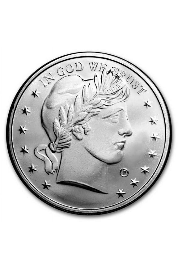 1 oz Silver Round - Barber Design