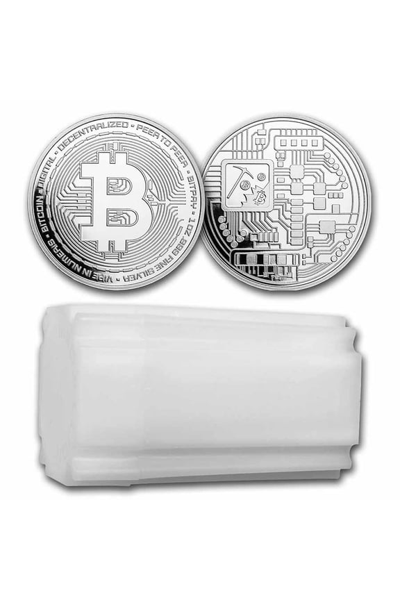 1 oz Silver Round - Bitcoin - Tube of 20
