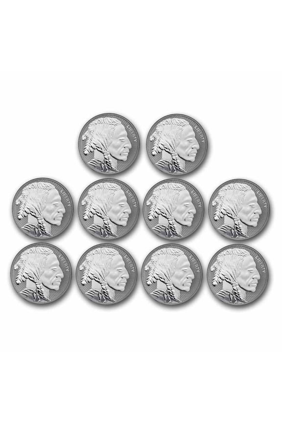 1 oz Silver Round - Buffalo (Reverse Proof)- Lot of 10