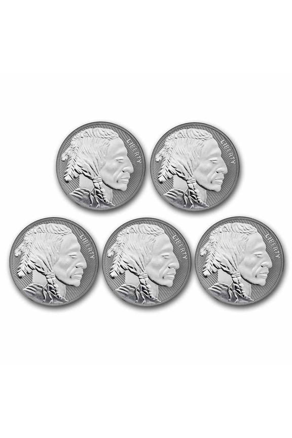 1 oz Silver Round - Buffalo (Reverse Proof) - Lot of 5