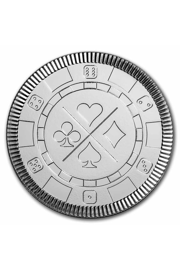 1 oz Silver Round - Casino Chip (Stackable)