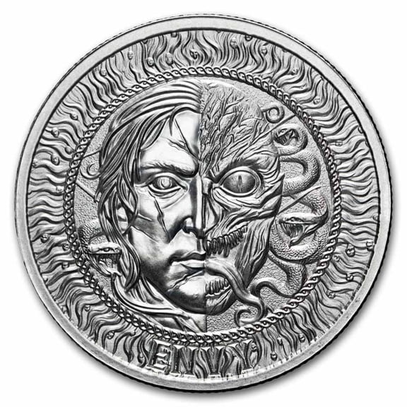 1 oz Silver Round - Envy (Seven Deadly Sins)