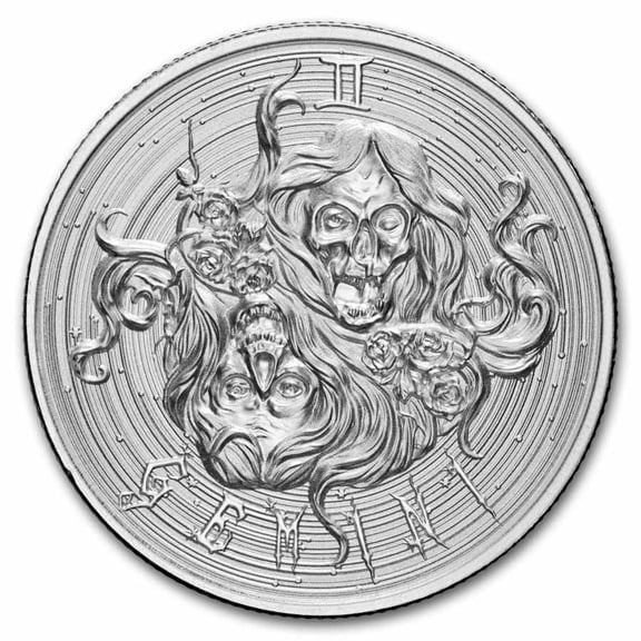 1 oz Silver Round - Gemini (Zombie Zodiacs)
