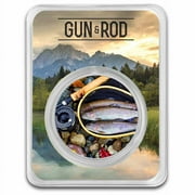 1 oz Silver Round - Gun & Rod Trout Colorized w/ TEP