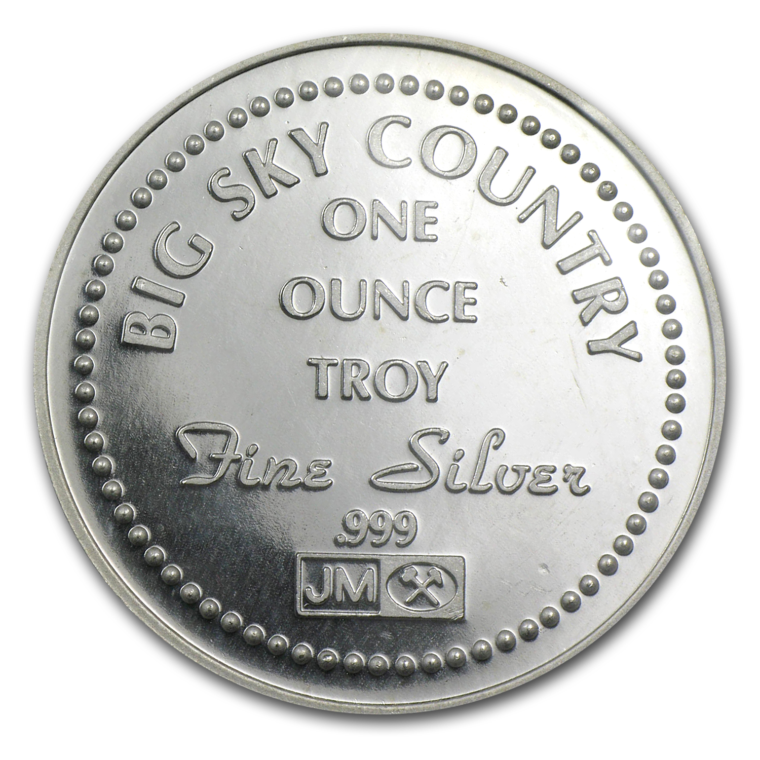 1 oz Silver Round - Johnson Matthey (1986, Montana)