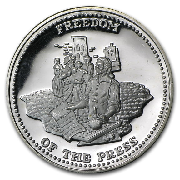1 oz Silver Round - Johnson Matthey (Freedom of the Press)