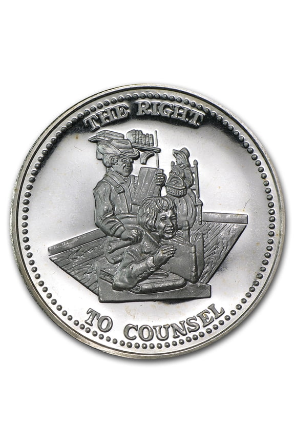 1 oz Silver Round - Johnson Matthey (Right to Counsel)