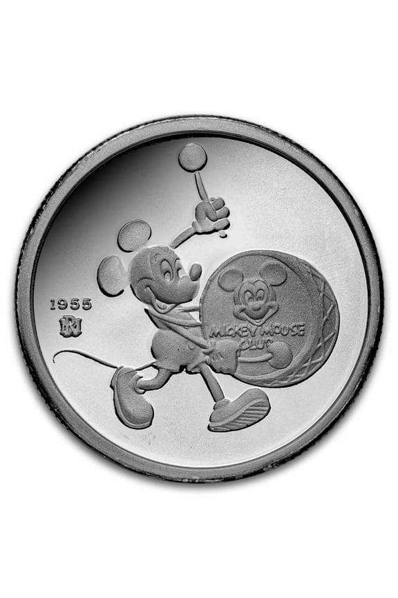 1 oz Silver Round - Mickey Mouse 60 Years Mouse Club